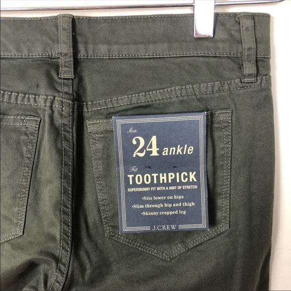 NWOT J. Crew Tuxedo Stripe Toothpick Ankle Jeans - Picture 6 of 8